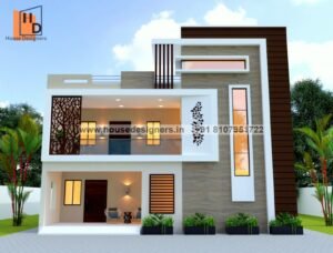 Duplex front section modern theme 3d house design