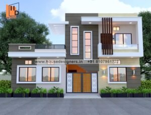 Indian style 2 floor house elevation ideas
