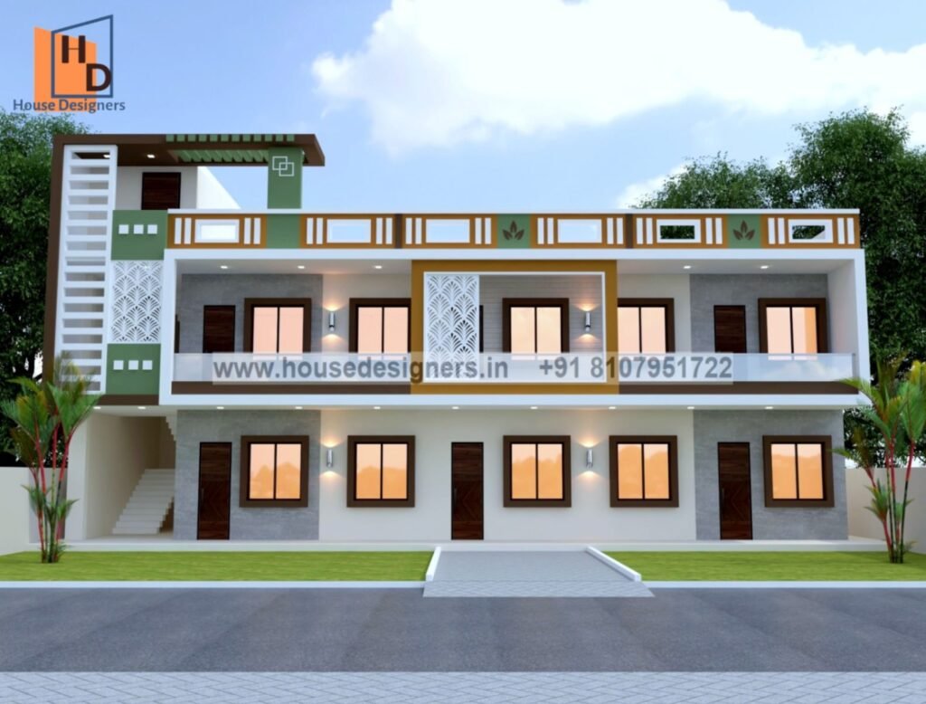 2 floor house front elevation designs