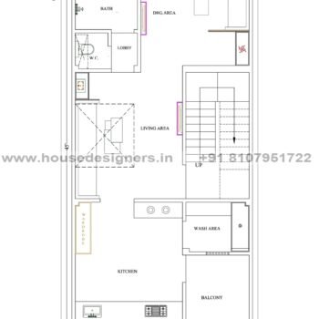 20×45 ft house plan