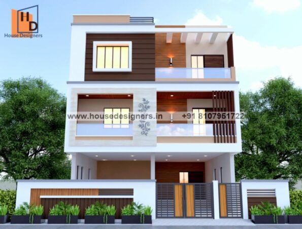 3 story normal house front elevation designs
