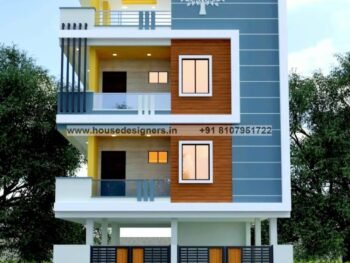 3d elevation design for triple floor house