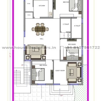 40×67 ft floor plan