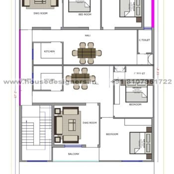 40×67 ft house plan