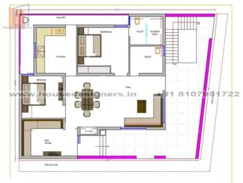 53×40 ft house plan