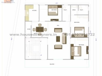 54×50 house plan