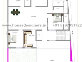 55×81 ft house plan