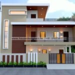 Two floor compound wall elevation design