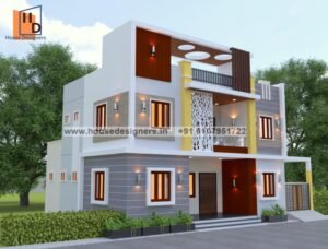 Double floor modern look front design with latest house