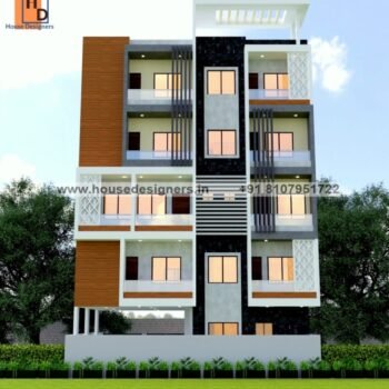 front design for multi story apartment elevation