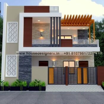 front elevation designs for 2 floors building in india