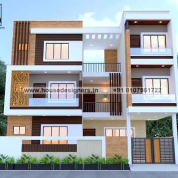 front elevation designs for 3 floors building