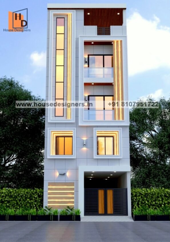 home elevation design four floor