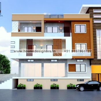 house elevation designs for 3 floor