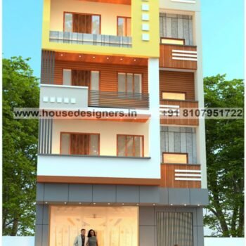 house front elevation designs for 4 floor