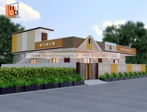 Kerala Style 3D Elevation Design Single-Floor Home