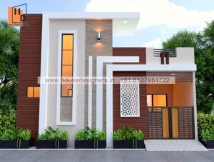 Beautiful ground floor modern front section 3d design