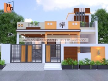 single floor home front design