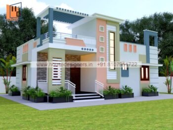 single floor house front design