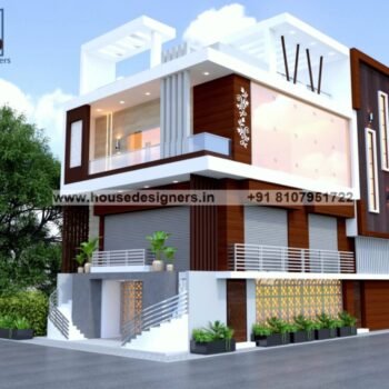 triple story 3d elevation design