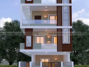 Latest image 3 floor normal house front elevation designs with wooden tiles and ms pipe