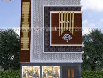 modern image complex elevation modern design with wooden tiles & cnc design