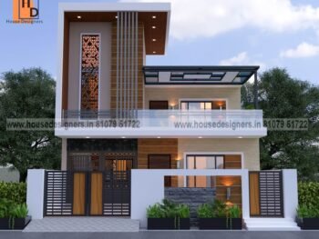 modern image home design for front with wooden tiles, ms pipes, cnc design