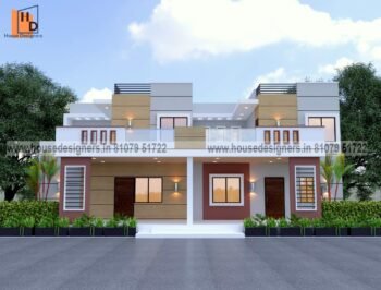 Modern double floor 3d front elevation  for Indian homes