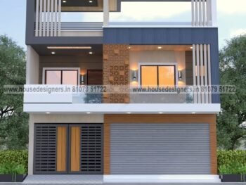 latest image of home front elevation g+1 design with unqiue pergola and cnc design