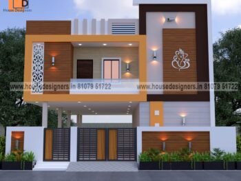 best image of home outdoor colour design with orange anjd light creme color theme