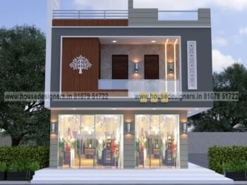 shop with house elevation design