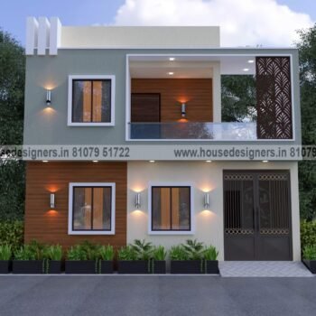 exterior image simple ghar ka design with cnc design and wooden tiles