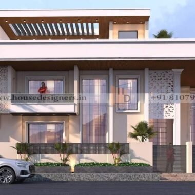 Modern 3d elevation design for bungalow style home