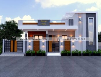 Single floor best grey theme front design