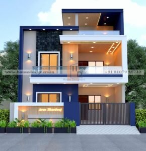 Attractive colour combination for 3d elevation indian style home