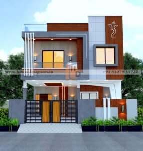 Unique design for duplex house with modern front look