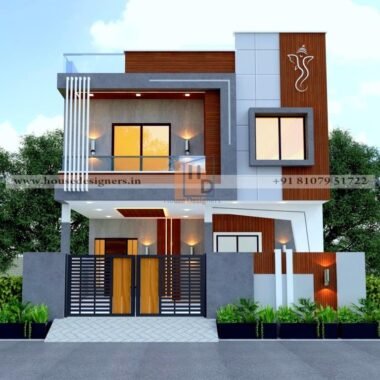 Unique design for duplex house with modern front look