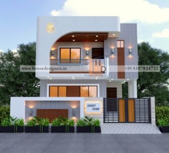 Beautiful home elevation design for duplex house