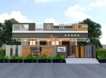 Single floor latest house front design