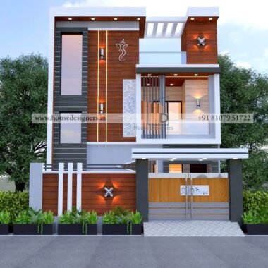 Modern front section design for duplex house