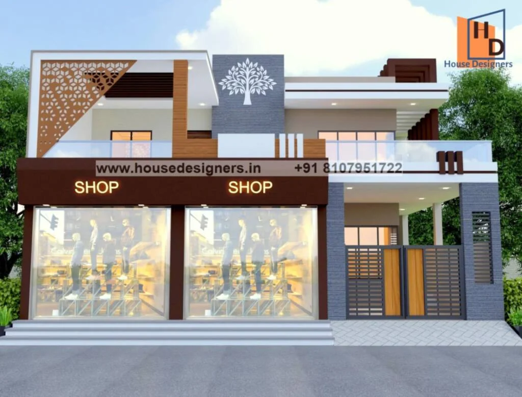 2 Floor Commercial Cum Residential Design