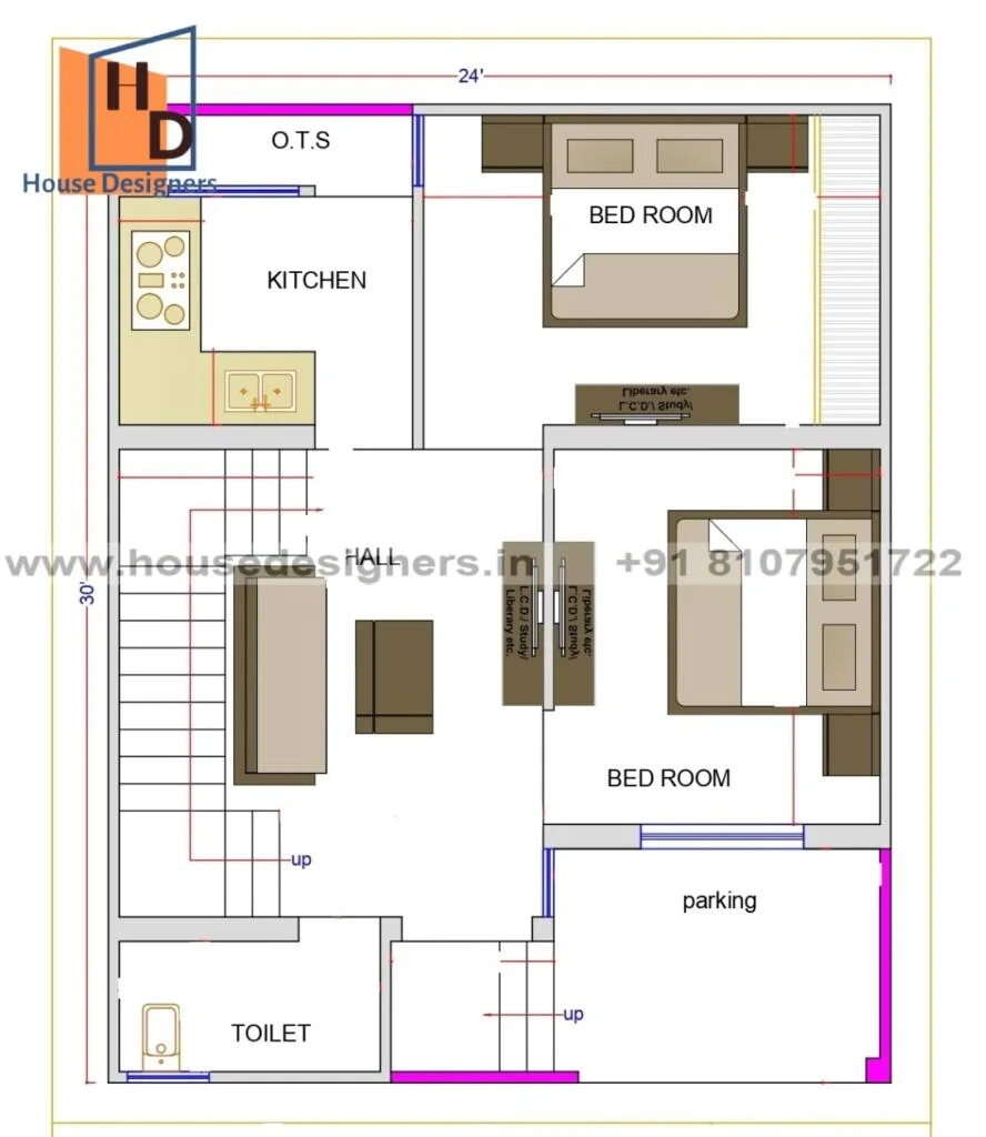 24×30 Ft House Plan