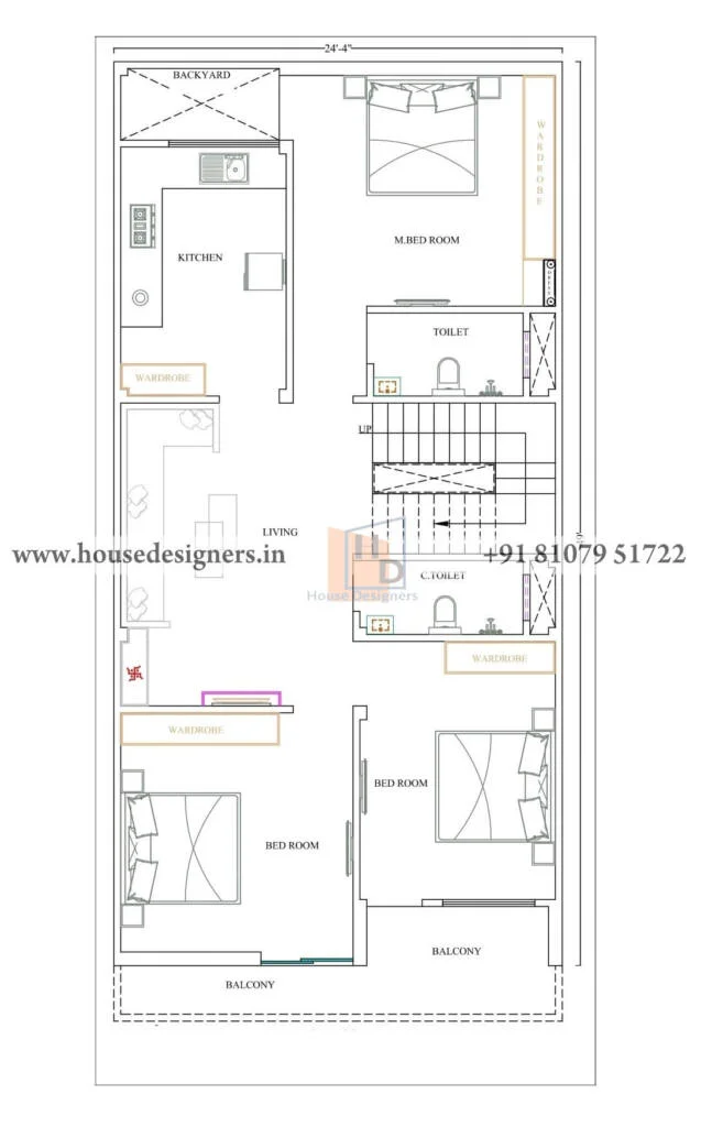 24×49 Ft Modern House Floor Plans
