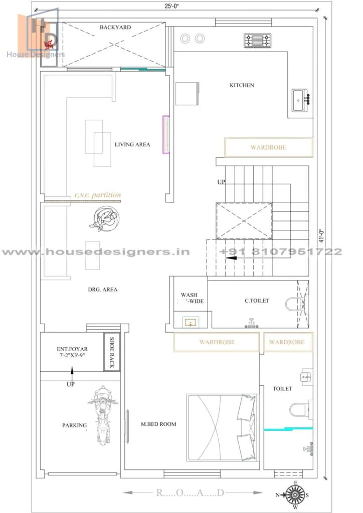 25X41 Ft House Plan