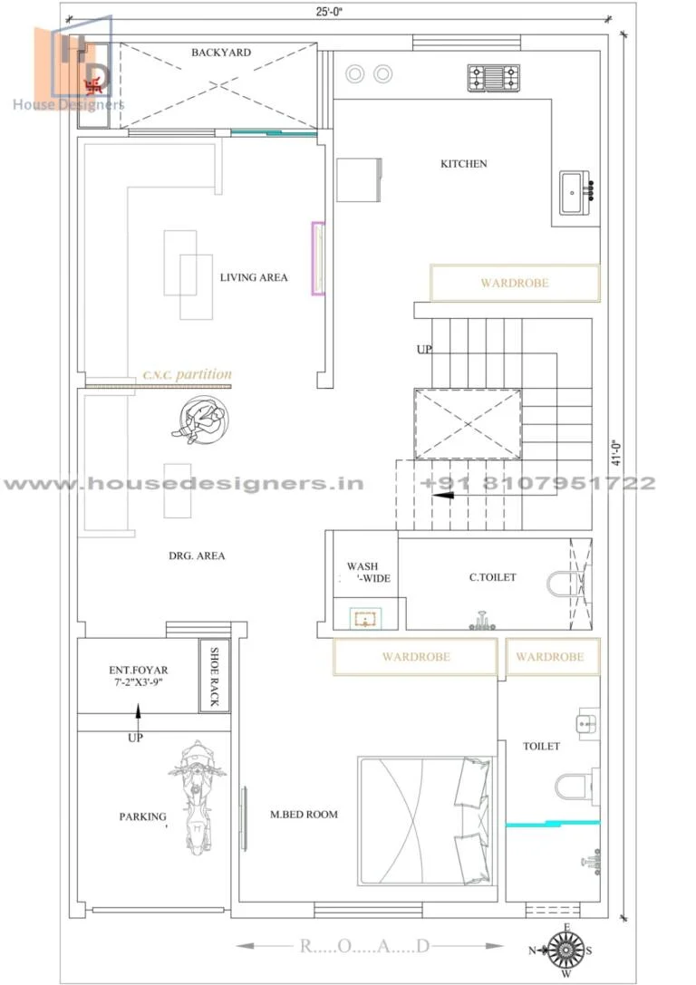 25X41 Ft House Plan