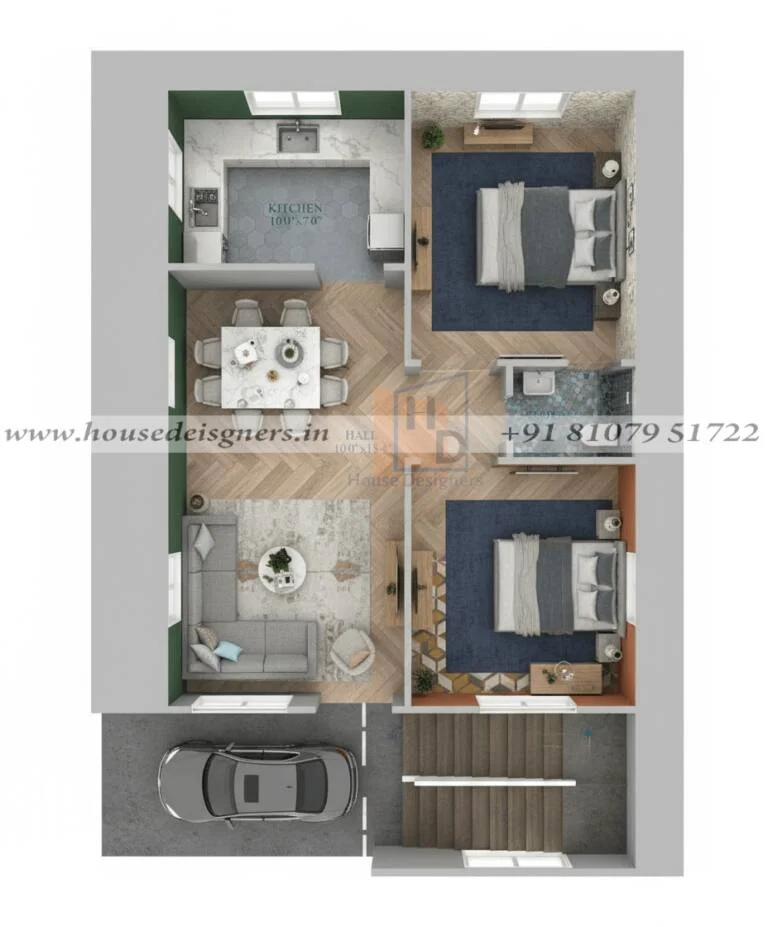 26×35 Ft Home Map Design