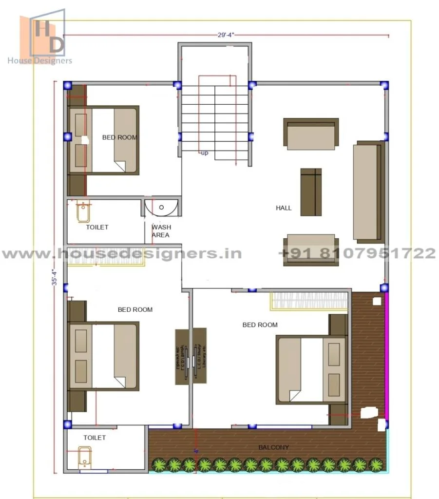 29×35 Ft House Plan