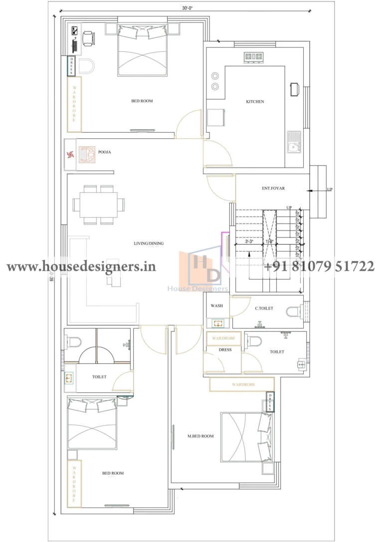 30×60 Ft Modern Home Plans