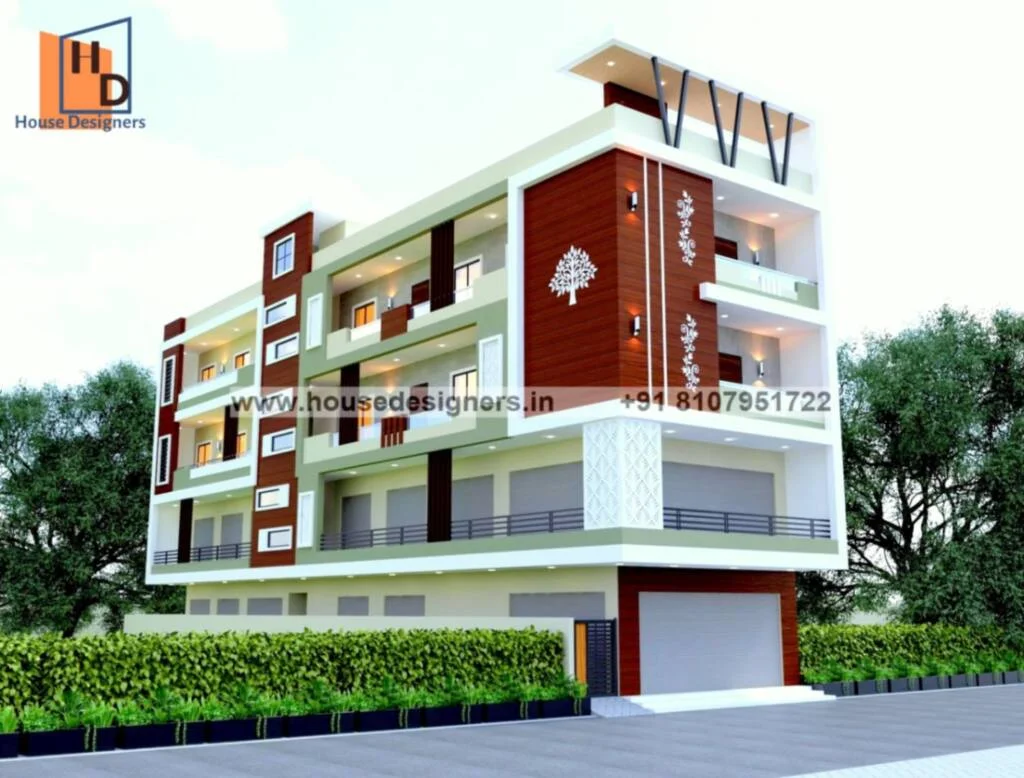 4 Floor Normal Commercial Front Elevation