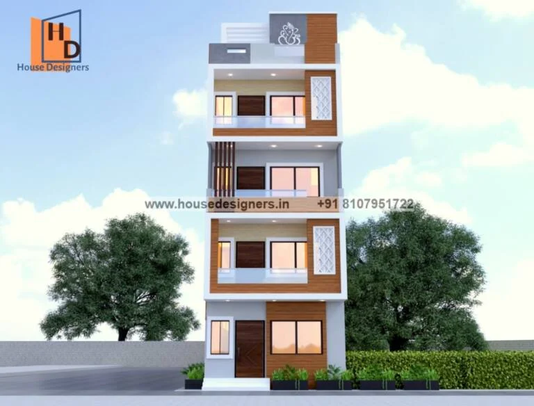 4 Floor Normal House Front Elevation